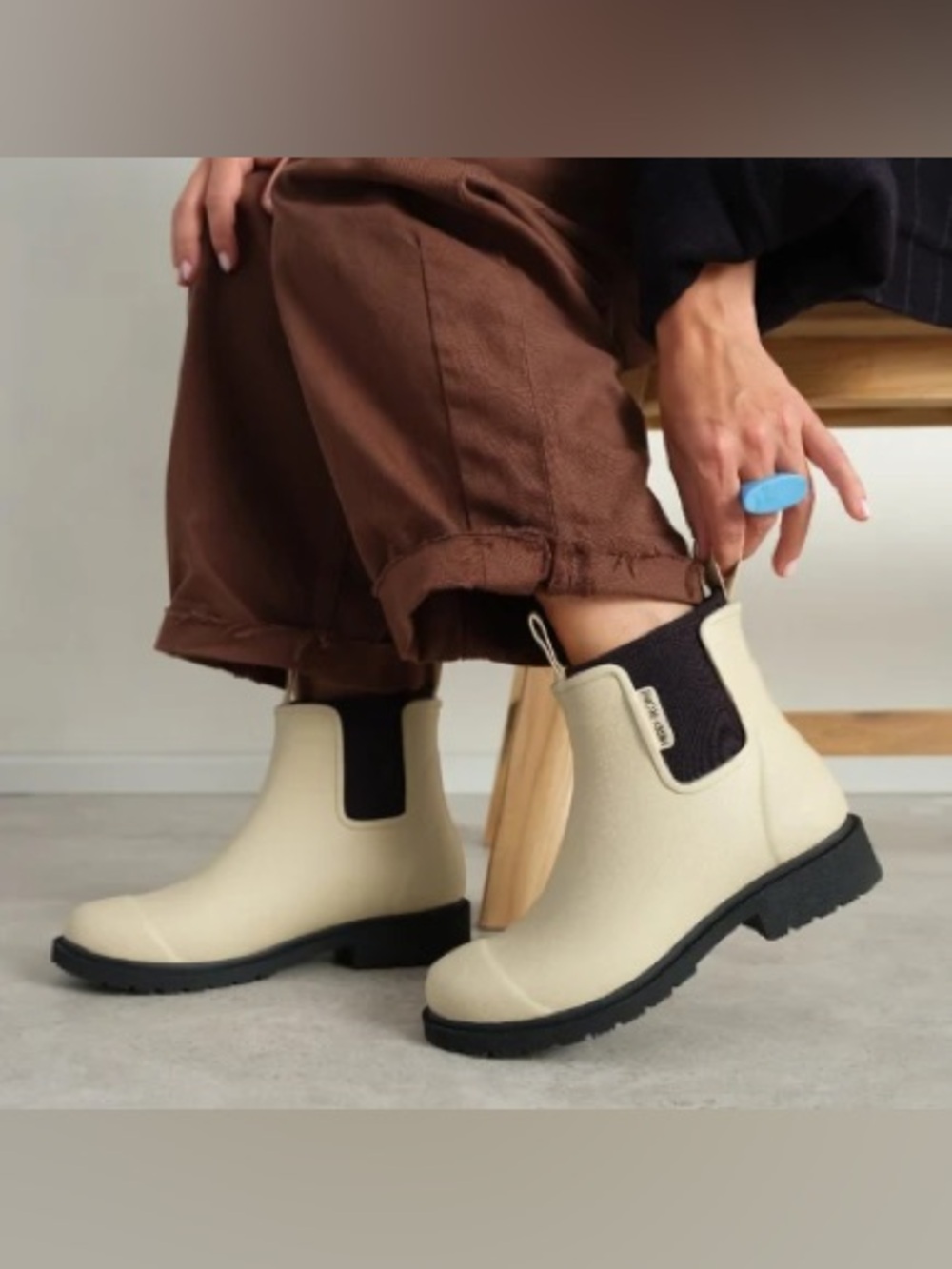 Merry people Bobbi Ankle Rain Boot in Sand
